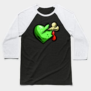 Zombie Love Heart Bones n Blood Baseball T-Shirt